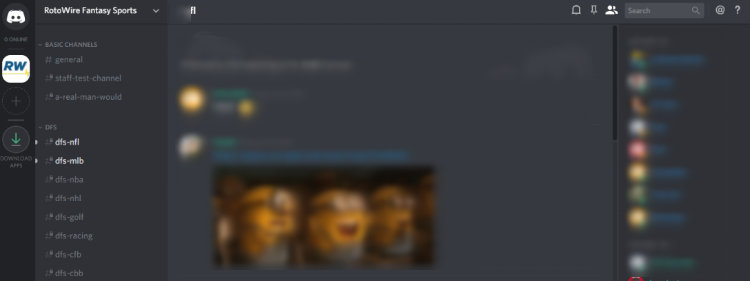 RotoWire Discord Community Screen Shot