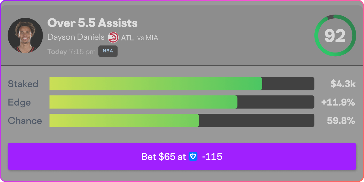 Sample Smart Money bet